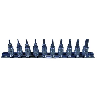 Condor Bit-Stecknüsse, 10-tlg., 1/4", T-Profil T7-40