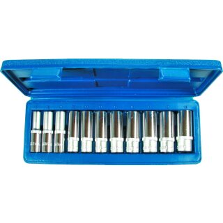 Condor Steckschlüssel-Einsätze, 11-tlg., 3/8", tief, 6-kant 8-19 mm