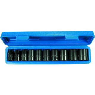 Condor Kraftsteckschlüssel-Satz, 10-tlg., 1/2", CrMo, 6-kant 10-24 mm