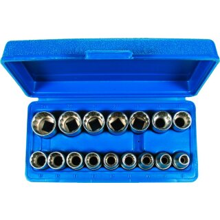 Condor Steckschlüssel-Einsätze, 16-tlg., 1/2", 12-kant 8-24 mm