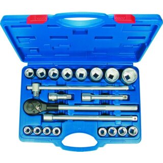 Condor Steckschlüssel-Satz, 21-tlg., 3/4", 6-kant 19-50 mm