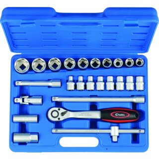 Condor Steckschlüssel-Satz, 25-tlg., 1/2", Super-Lock 8-32 mm