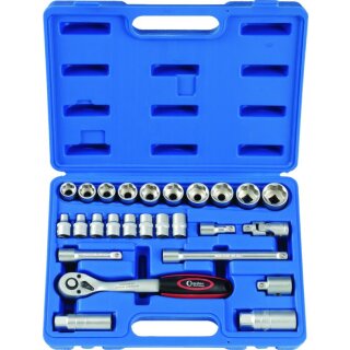 Condor Steckschlüssel-Satz, 26-tlg., 3/8", Super-Lock 6-24 mm
