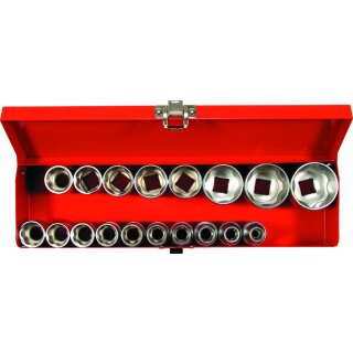 Condor Steckschlüsselsatz, 18-tlg., 1/2", 6-kant 8-32 mm