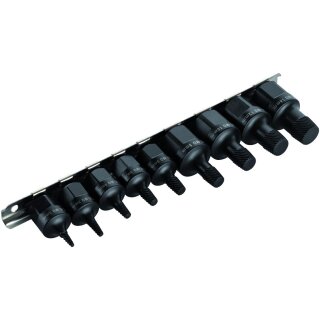 Condor Spezial-Ausdreh-Steckschlüssel Spiral-Profil, 9-tlg., 3/8+1/2"