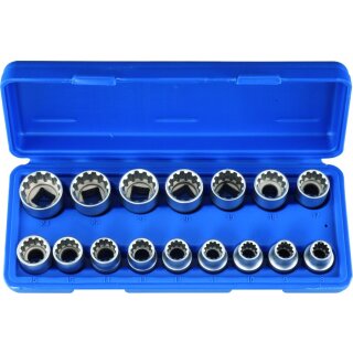 Condor Steckschlüssel-Einsätze, 16-tlg., 1/2", Varioplus 8-24 mm