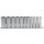 BGS technic Steckschlüssel-Einsatz-Satz Sechskant, tief | Antrieb Innenvierkant 10 mm (3/8") | Zollgrößen | 11-tlg.