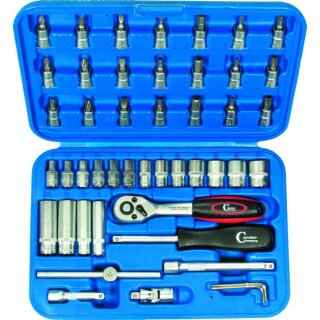 Condor Steckschlüssel-Satz, 55-tlg., 1/4", Varioplus 4-14 mm