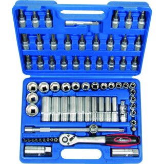 Condor Steckschlüssel-Satz, 71-tlg., 3/8", 6-kant zöllig 1/4-15/16"