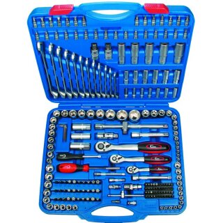 Condor Steckschlüssel-Satz, 215-tlg., 1/4+3/8+1/2", Super-Lock 4-32 mm