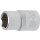 BGS technic Steckschlüssel-Einsatz Sechskant | Antrieb Innenvierkant 12,5 mm (1/2") | SW 9/16"