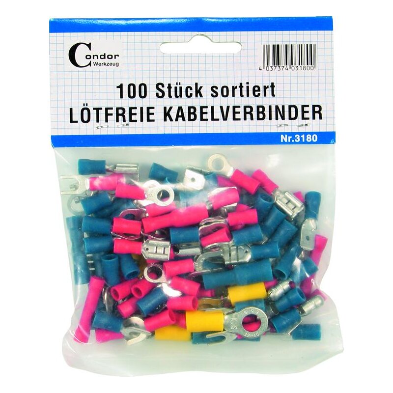 Condor Kabelschuh-Sortiment, 100 St. Verbinder