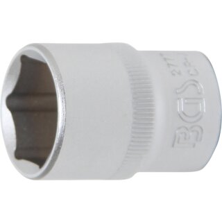 BGS technic Steckschlüssel-Einsatz Sechskant | Antrieb Innenvierkant 12,5 mm (1/2") | SW 13/16"