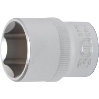 BGS technic Steckschlüssel-Einsatz Sechskant | Antrieb Innenvierkant 12,5 mm (1/2") | SW 7/8"