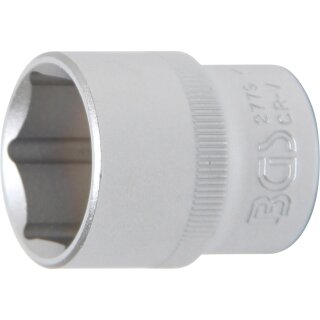 BGS technic Steckschlüssel-Einsatz Sechskant | Antrieb Innenvierkant 12,5 mm (1/2") | SW 15/16"