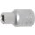 BGS technic Steckschlüssel-Einsatz Sechskant | Antrieb Innenvierkant 12,5 mm (1/2") | SW 8 mm