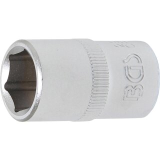 BGS technic Steckschlüssel-Einsatz Sechskant | Antrieb Innenvierkant 12,5 mm (1/2") | SW 15 mm