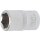 BGS technic Steckschlüssel-Einsatz Sechskant | Antrieb Innenvierkant 12,5 mm (1/2") | SW 15 mm