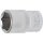 BGS technic Steckschlüssel-Einsatz Sechskant | Antrieb Innenvierkant 12,5 mm (1/2") | SW 17 mm