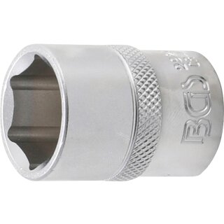 BGS technic Steckschlüssel-Einsatz Sechskant | Antrieb Innenvierkant 12,5 mm (1/2") | SW 20 mm