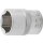 BGS technic Steckschlüssel-Einsatz Sechskant | Antrieb Innenvierkant 12,5 mm (1/2") | SW 20 mm