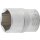 BGS technic Steckschlüssel-Einsatz Sechskant | Antrieb Innenvierkant 12,5 mm (1/2") | SW 21 mm