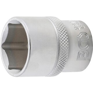 BGS technic Steckschlüssel-Einsatz Sechskant | Antrieb Innenvierkant 12,5 mm (1/2") | SW 22 mm