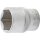 BGS technic Steckschlüssel-Einsatz Sechskant | Antrieb Innenvierkant 12,5 mm (1/2") | SW 22 mm