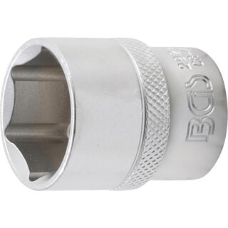 BGS technic Steckschlüssel-Einsatz Sechskant | Antrieb Innenvierkant 12,5 mm (1/2") | SW 24 mm
