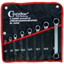 Condor Ringschlüssel-Satz, 8-tlg., flach, 6-22 mm