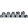 Condor Steckschlüssel-Satz, 5-tlg., 1/2", Dreikant M5-12