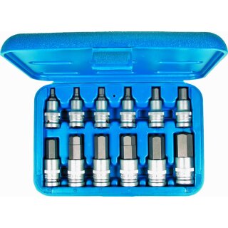 Condor Bit-Stecknüsse, 12-tlg., 1/2", Innensechskant 5-22 mm