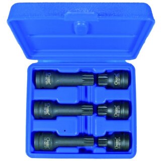 Condor Kraftsteckschlüssel-Einsätze, 6-tlg., 1/2", CrMo, Vielzahn M14-18