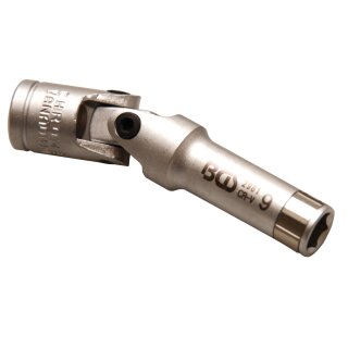 BGS technic Glühkerzen-Gelenk-Einsatz Sechskant | Antrieb Innenvierkant 10 mm (3/8") | SW 9 mm