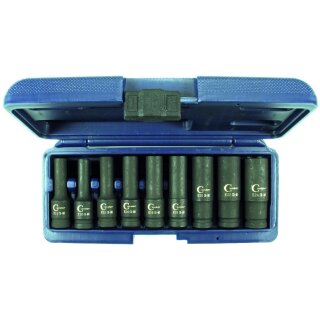 Condor Kraftsteckschlüssel-Satz, 9-tlg., 1/2", E-Profil E10-24