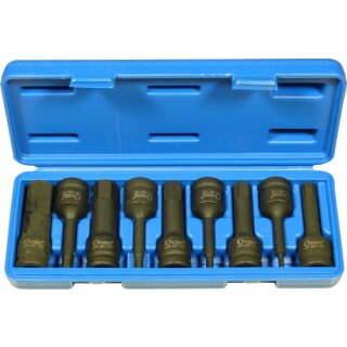Condor Kraftsteckschlüssel-Satz, 9-tlg., 1/2", Innensechskant 4-19 mm