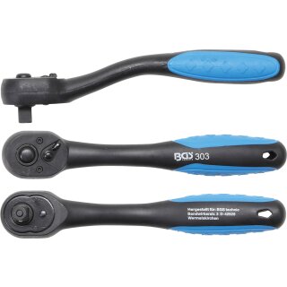 BGS technic Umschaltknarre, kunststoffummantelt | Abtrieb Außenvierkant 10 mm (3/8")