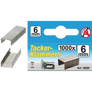 Kraftmann Klammern | Typ 53 | 6 x 11,4 mm | 1000 Stück