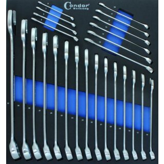 Condor Schaumeinlage Gabel-Ringschlüssel Nr. 2135 2/3, 25-tlg., 6-32 mm