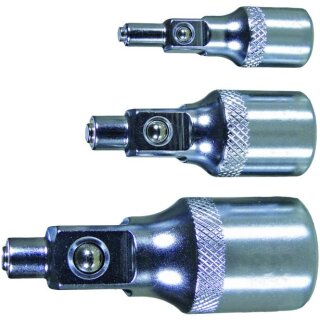 Condor Magnet-Adapter-Satz, 3-tlg., 1/4+3/8+1/2", mit Haltemagnet