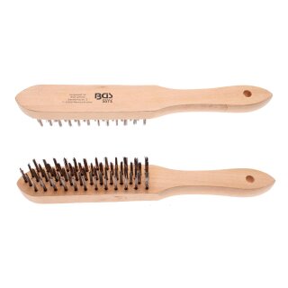 BGS technic Handstielbürste | Stahldraht | 5-reihig | 300 mm