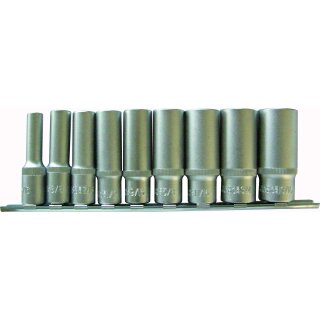 Condor Steckschlüssel-Einsätze, 9-tlg., 3/8", tief, zöllig, 6-kant 5/16-13/16"