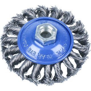 Condor Scheibenbürste gezopft,  ø 100 mm, Kegelform, Gewinde M14