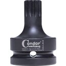 Condor Kraft-Bit-Stecknuss, 3/4", Vielzahn M18x60 mm