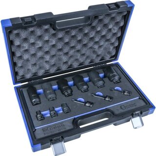 Condor Kraftsteckschlüssel-Einsätze, 12-tlg., 1/2", CrMo, für Fahrwerke