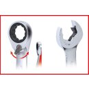 KS-TOOLS DUO GEAR Ringmaulschlüssel-Satz,Maul-Ratschenfunktion,5-tlg., umschaltbar