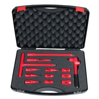 KS-TOOLS 3/8" Steckschlüssel-Satz mit isolierten Werkzeugen, 13-tlg.