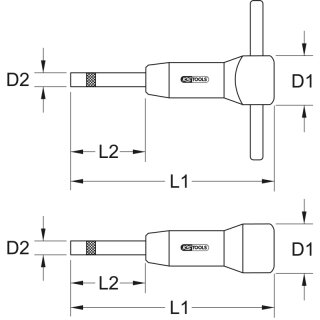 KS-TOOLS 1/4" ESD Drehmomentschraubendreher festeingestellt, 100-500cNm