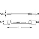 KS-TOOLS BRONZEplus Doppel-Ringschlüssel gerade 32x36 mm
