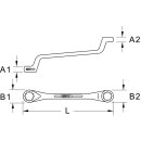 KS-TOOLS BRONZEplus Doppel-Ringschlüssel gekröpft 1.5/16x1.1/2"